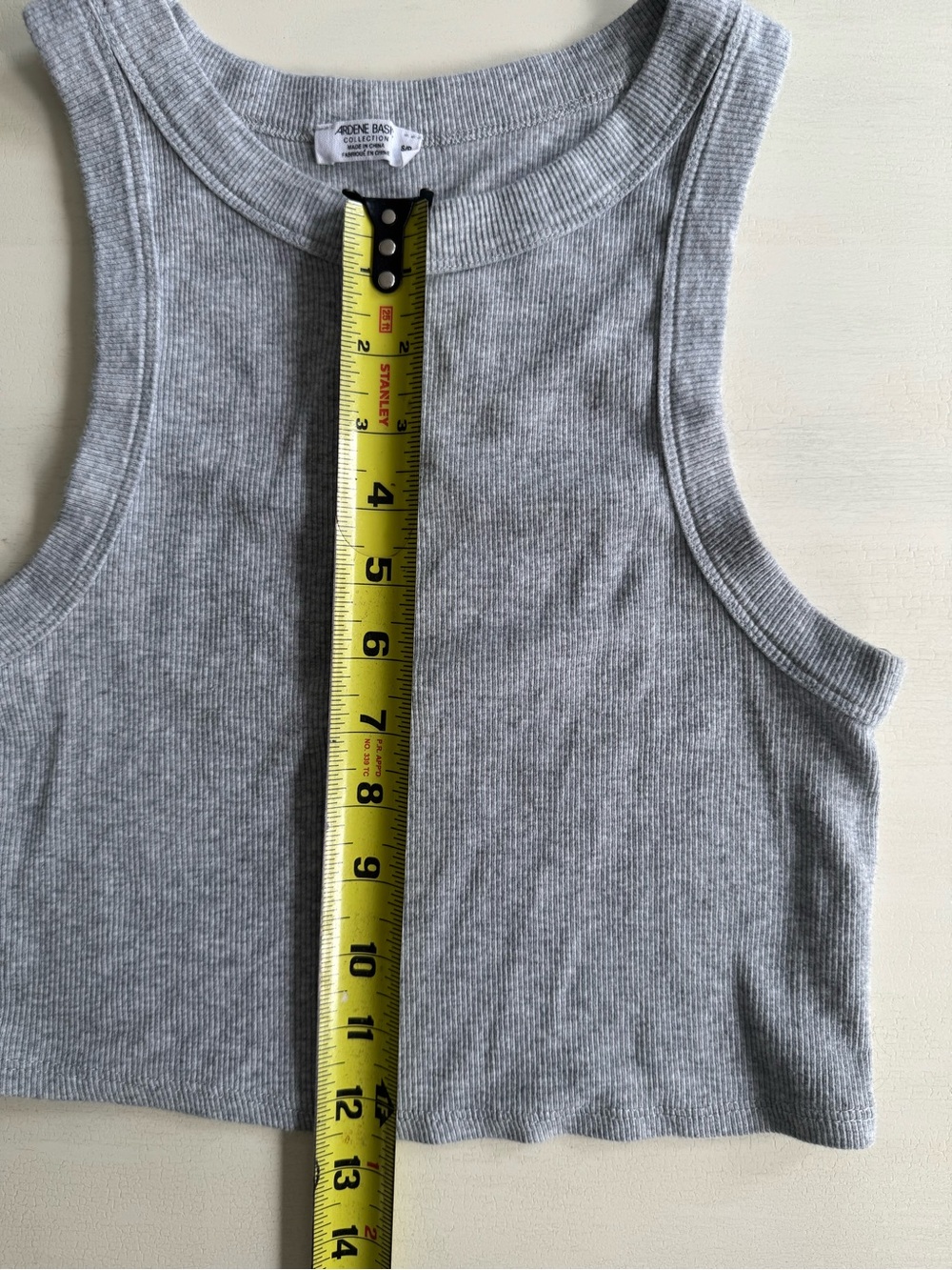 Ardene Gray Ribbed Cropped Tank - Picture 6 of 8